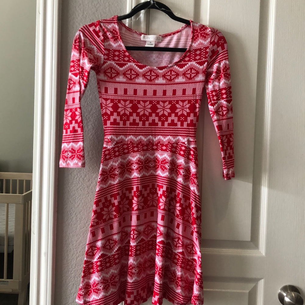 Mini red and white dress